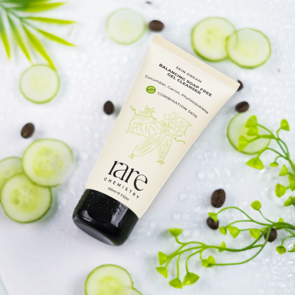 Rare Chemistry's balancing soap free gel cleanser